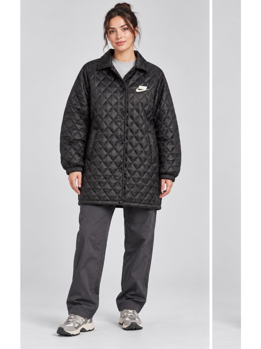 Nike Sports Black Insulated Sporty Gorpcore Streetwear Puffer Jacket XL